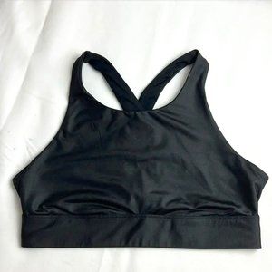 Black Fabletics Sports Bra - Ella Shine High Impact